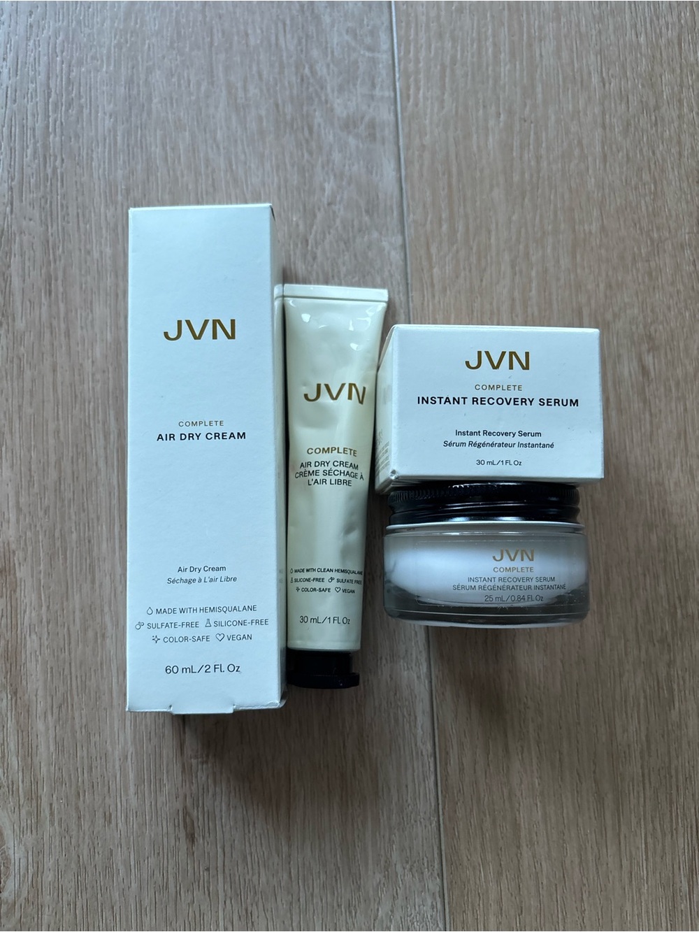 JVN Complete Air Dry Cream & minis